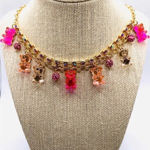 Betsey Johnson Gummy Bear pink Necklace
